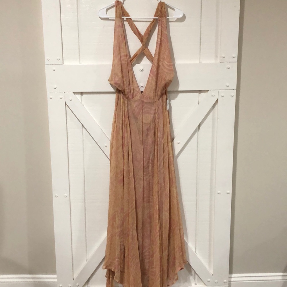 Free People Pink Maxi Dress - Size 12 NWT